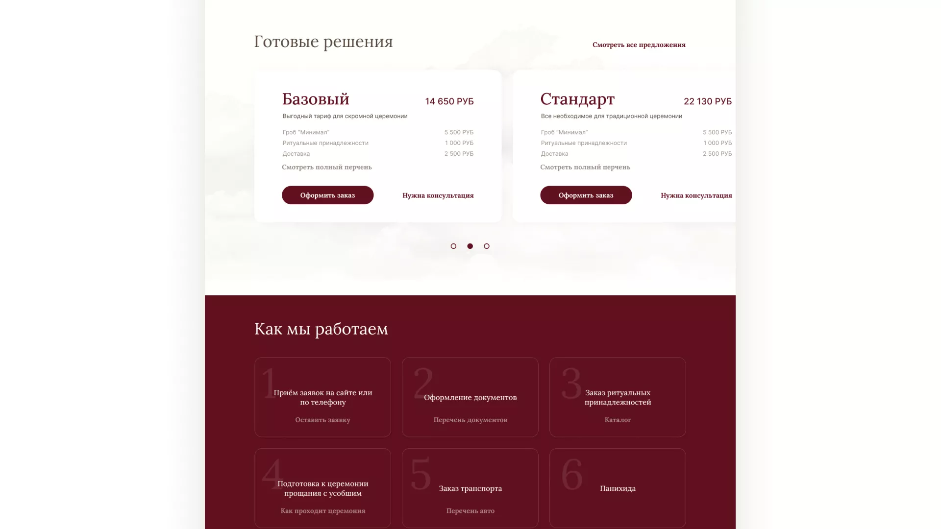 Разработка логотипа и сайта в Кореновске ритуальных услуг «Семья»