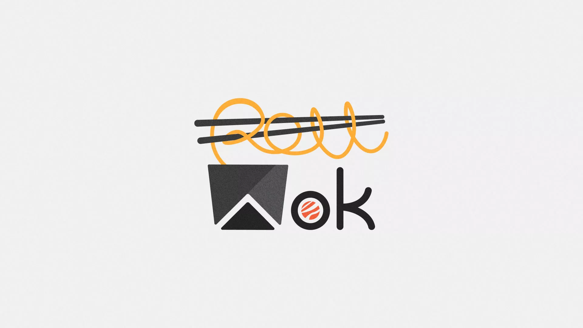 Разработка логотипа суши-бара «Roll Wok Club» в Кореновске