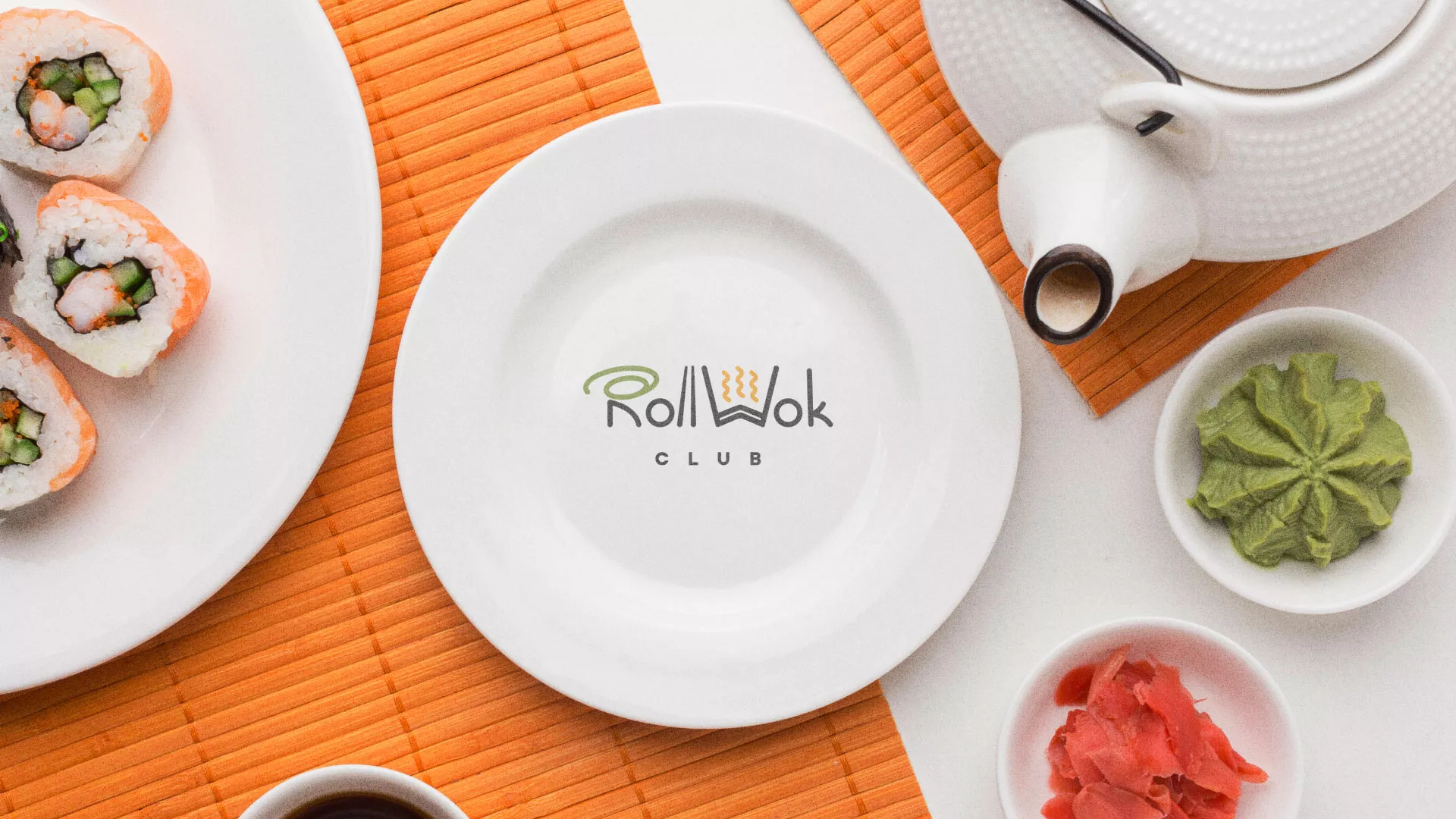 Разработка логотипа и фирменного стиля в Кореновске для суши-бара «Roll Wok Club» Разработка логотипа и фирменного стиля в Кореновске для суши-бара «Roll Wok Club»