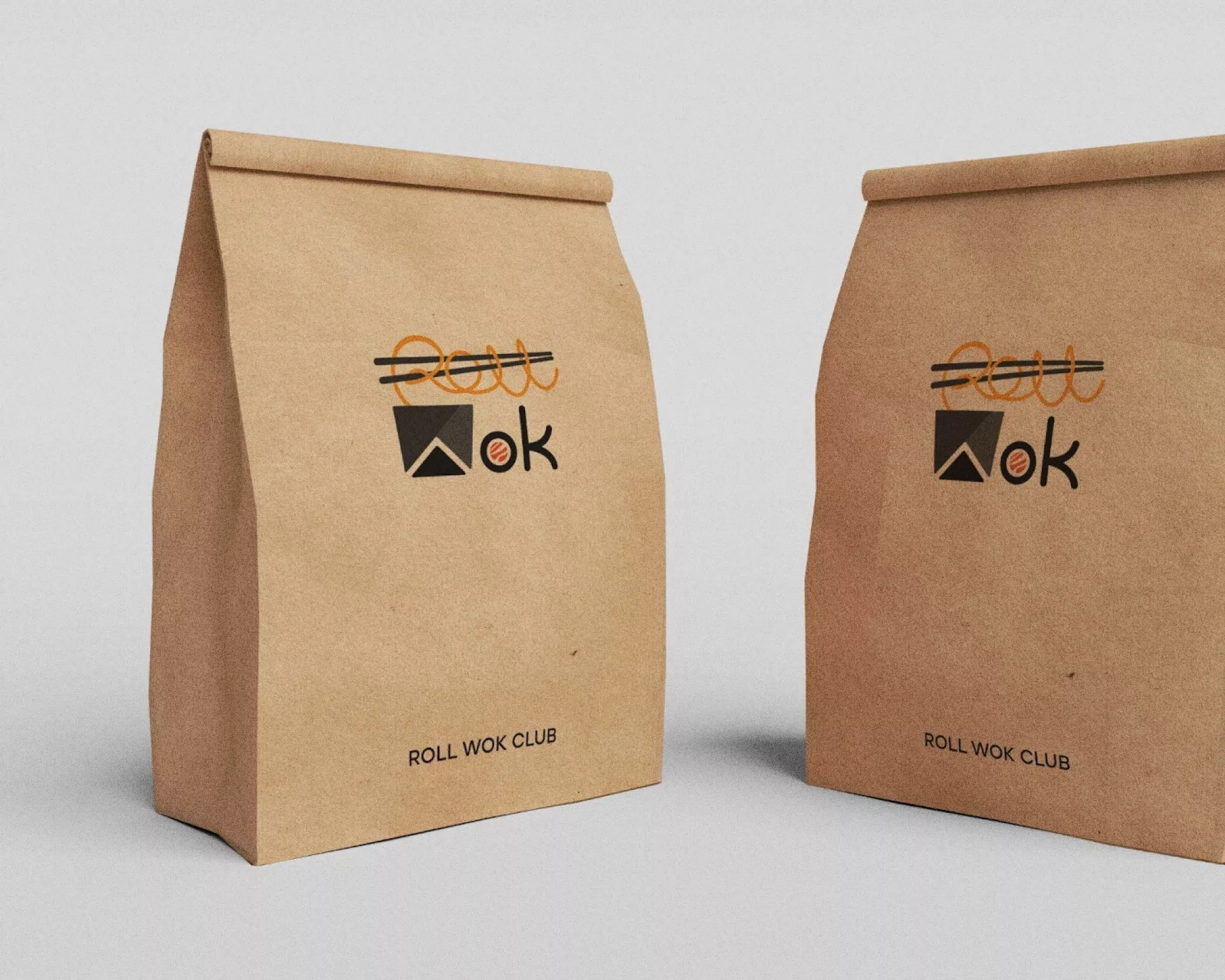 Создание дизайна упаковки суши-бара «Roll Wok Club» в Кореновске